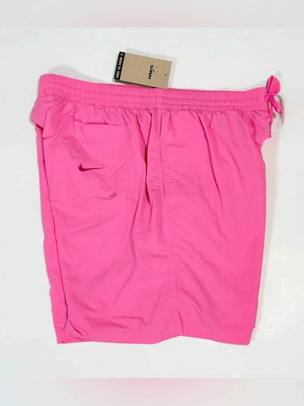 Nike Men's Hot Pink Swim Trunks with White Swoosh volley short board shorts
